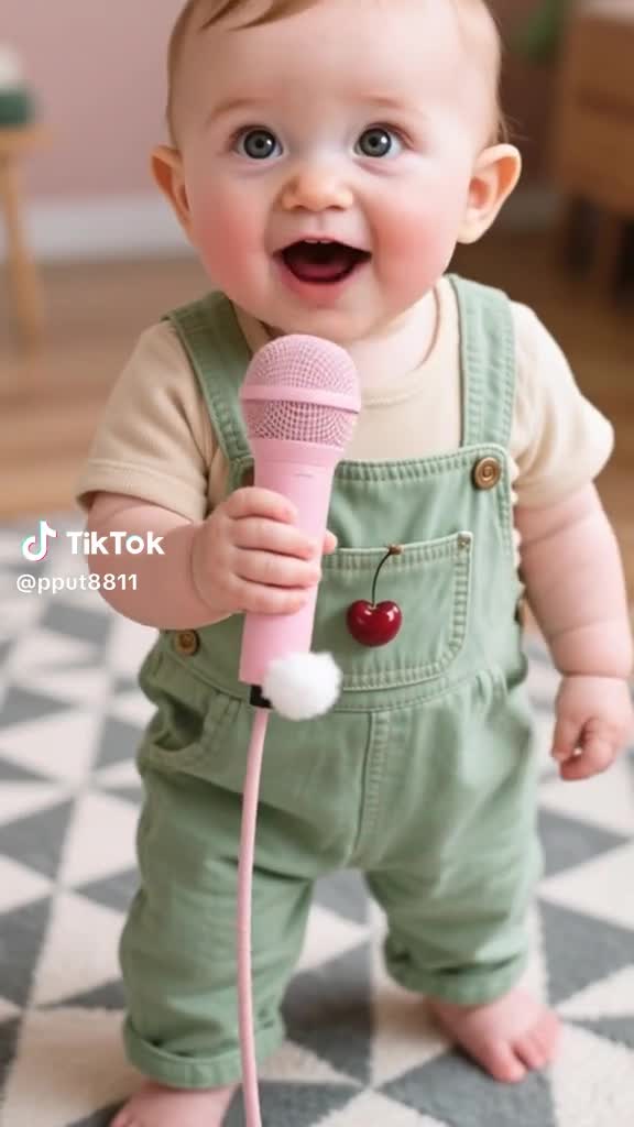 Baby sings