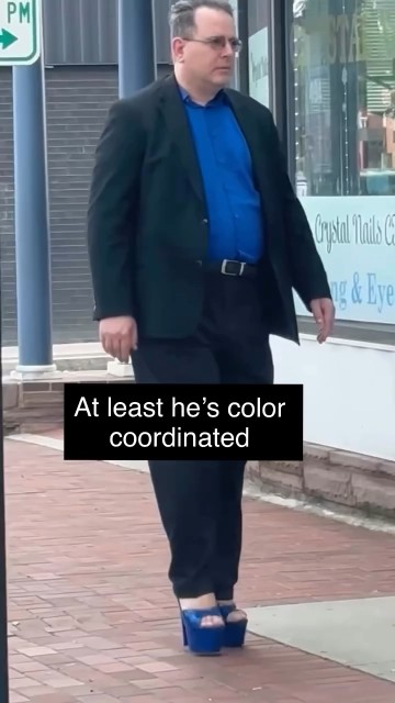 At least he's color coordinated