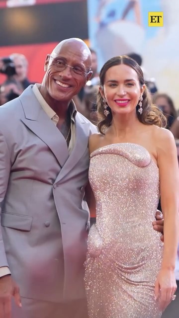 The Rock with his wife
