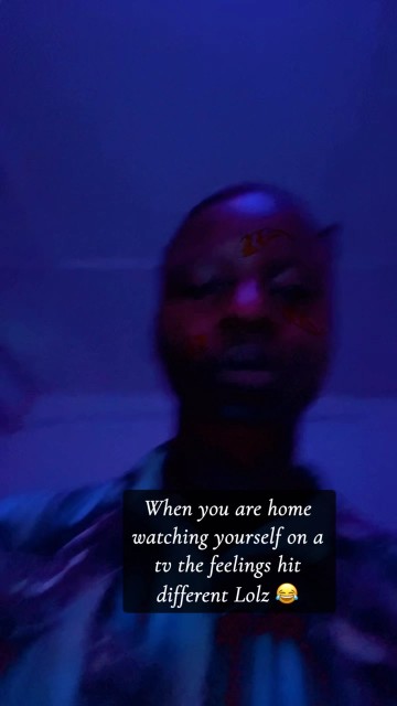 When you are home watching yourself on a tv the feelings hit different Lolz 😂