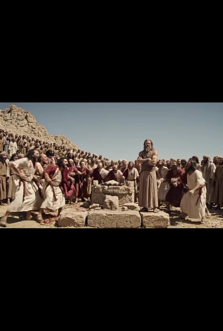 Fire on mountain Carmel( Elijah vs the prophet of baal