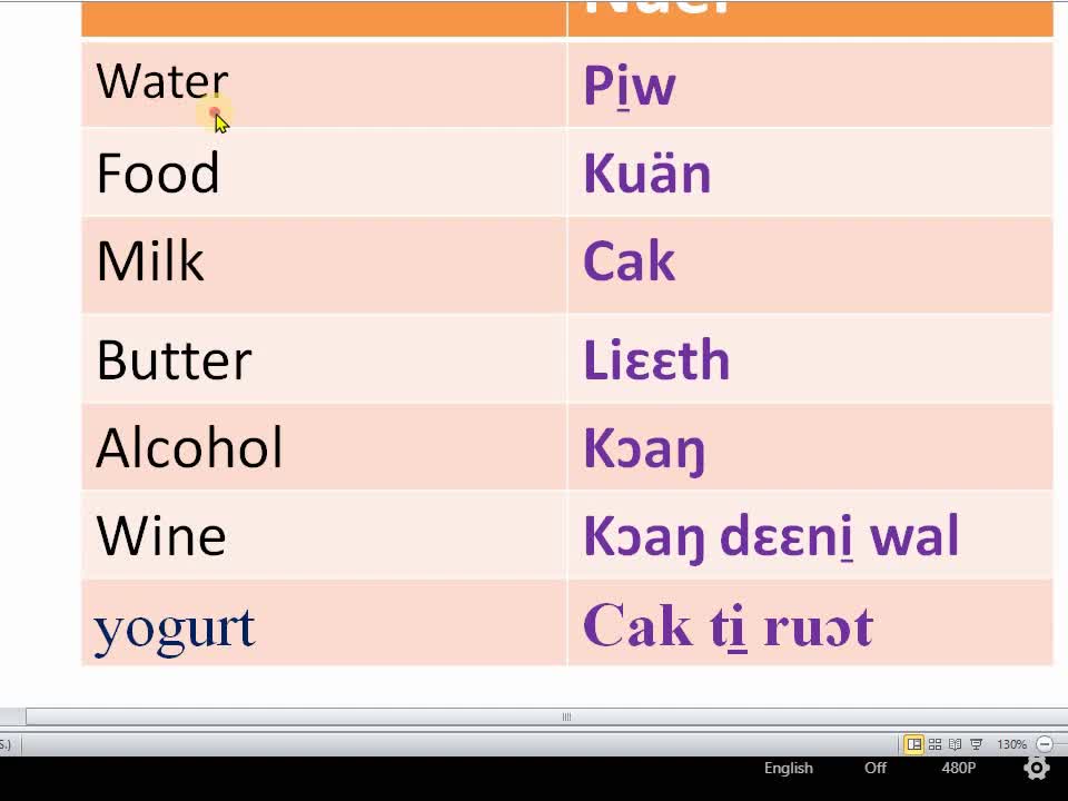 learning nuer english