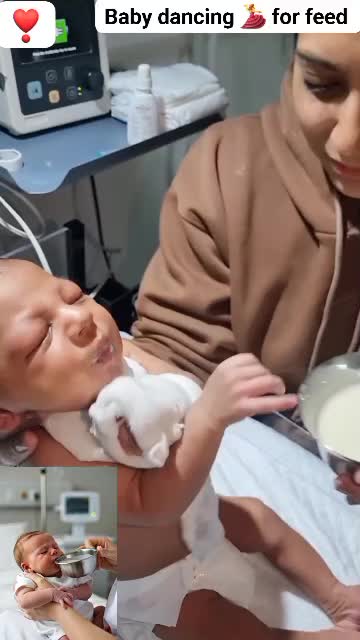 “She took the milk… and the baby said NO 😭🍼 Tiny shakes, big protest!”