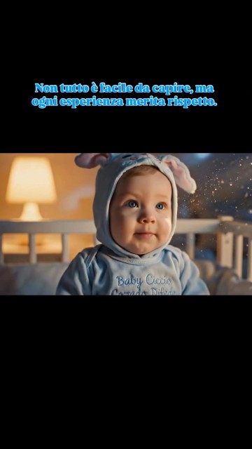 Non tutto è facile da capire, ma ogni esperienza merita rispetto. #babycicio