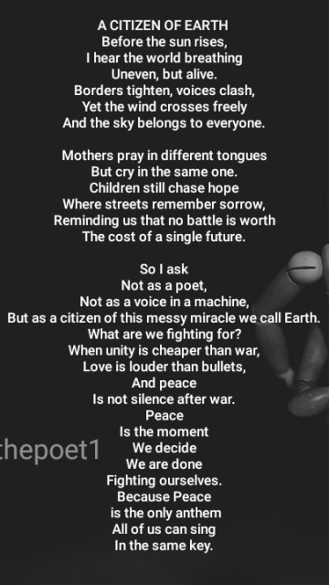 Omarthepoet1- A citizen of Earth