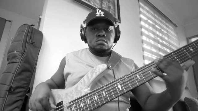 Sam Bass Playing Bass Cover