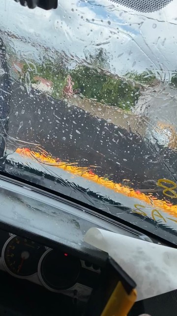 Front windshield tint installation