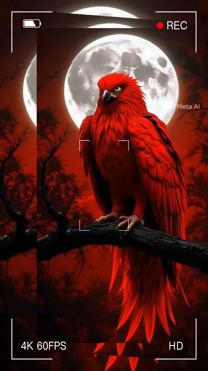 Beautiful Birds & the moon