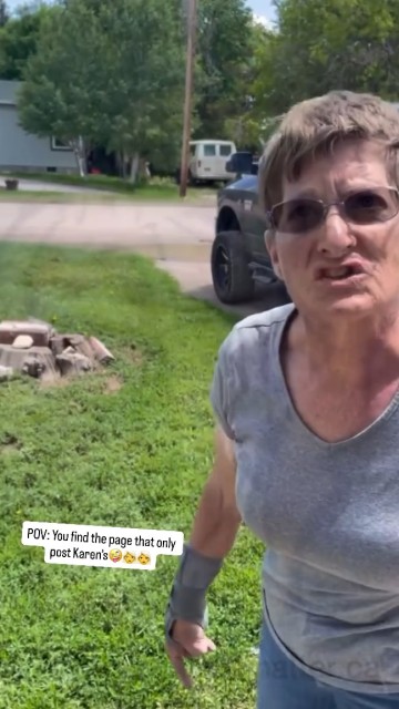 Karen tells neighbor to move mirror
