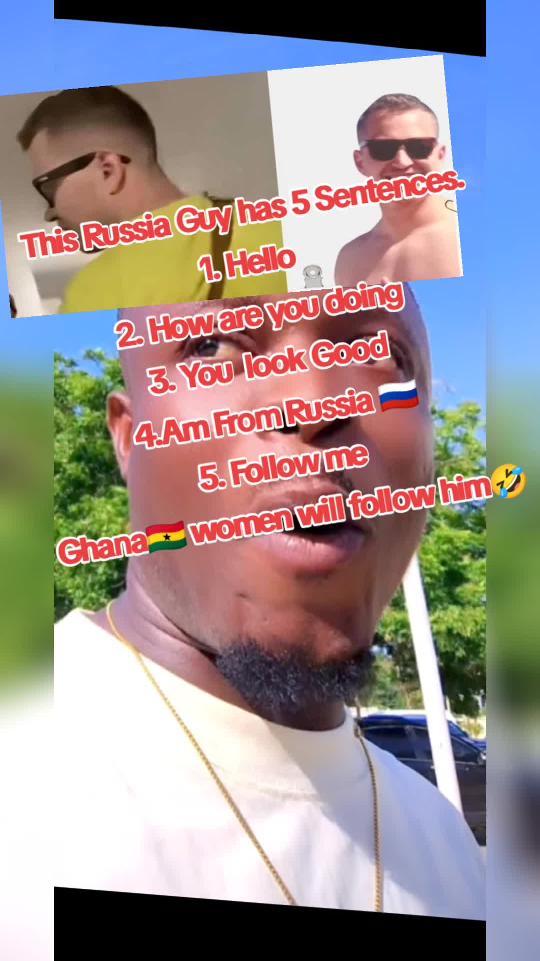 The Russia 🇷🇺 Guy Vs Ghana 🇬🇭 girls