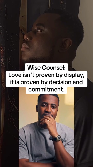 Love isn't proven by display, it is proven by decision and commitment. #love #relationships