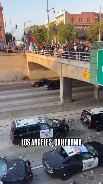 What the media isn't showing you. This is downtown LA right now.